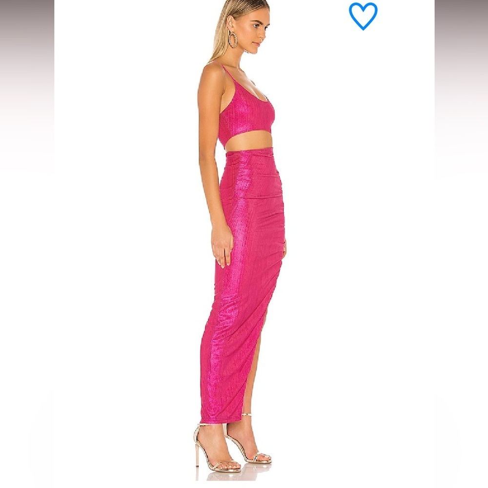 superdown NWOT
miyah cut out dress metallic hot pink split maxi $140 revolve - Picture 3 of 11